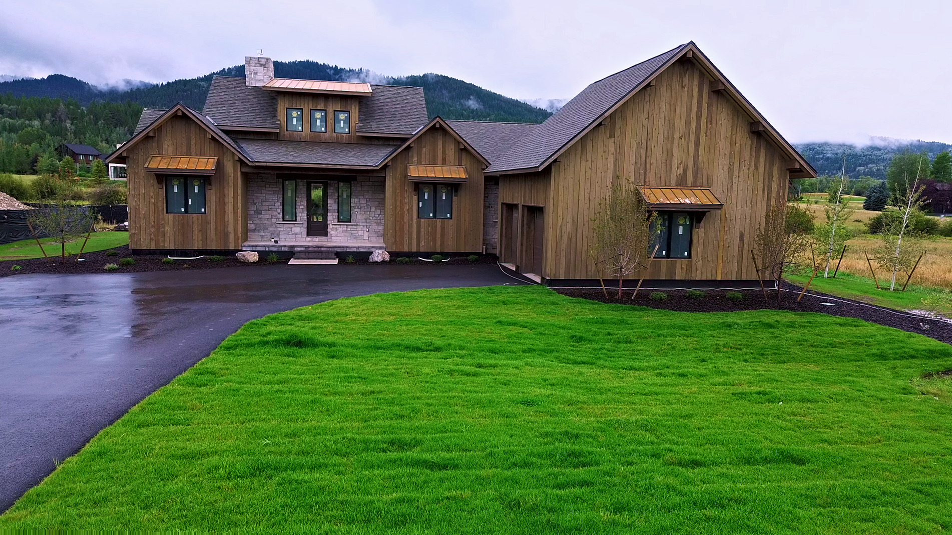 88 Hastings Drive custom home exterior in Teton Springs, Victor Idaho