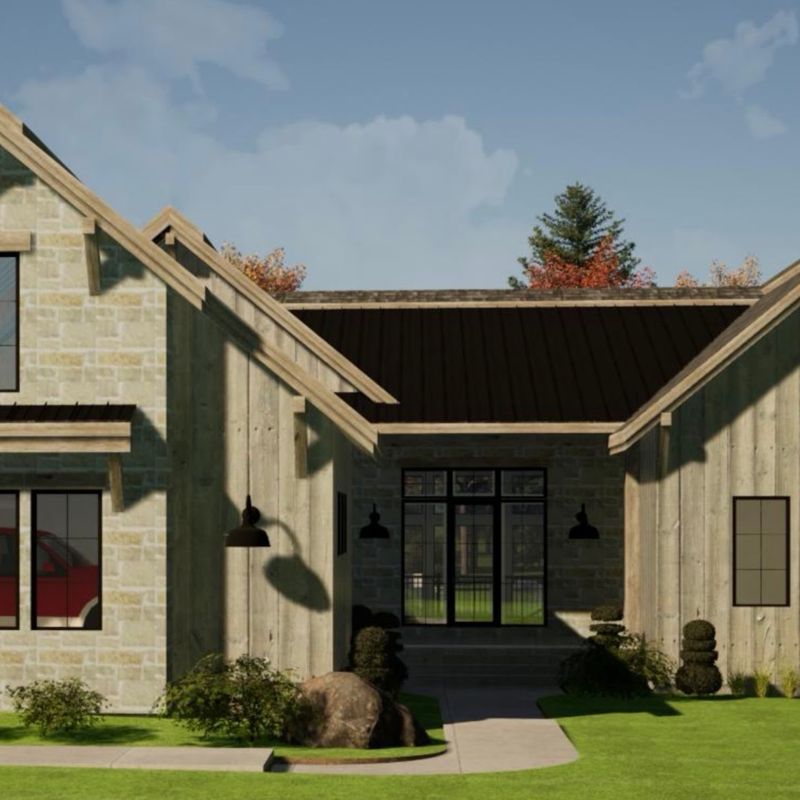 Custom home under construction at 90 Hastings Drive