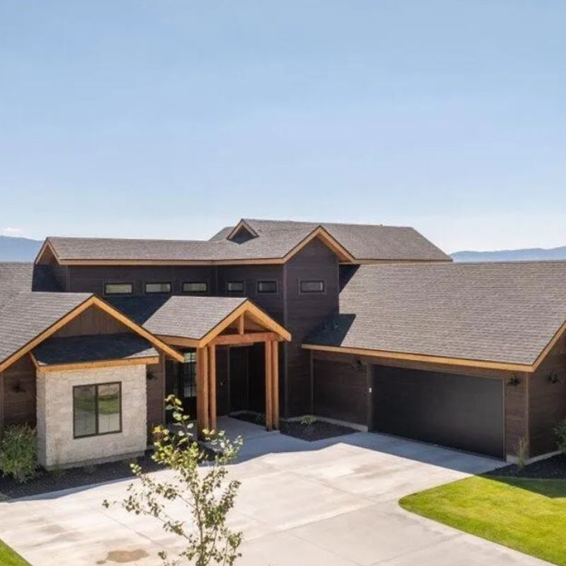 Completed custom home at 131 Desert Fox Lane, Victor Idaho
